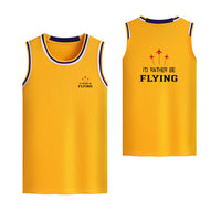 Thumbnail for I'D Rather Be Flying Designed Basketball Style Sports Tank Tops