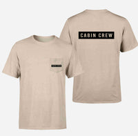 Thumbnail for Cabin Crew Text Designed Pocket T-Shirts