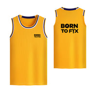 Thumbnail for Born To Fix Airplanes Designed Basketball Style Sports Tank Tops