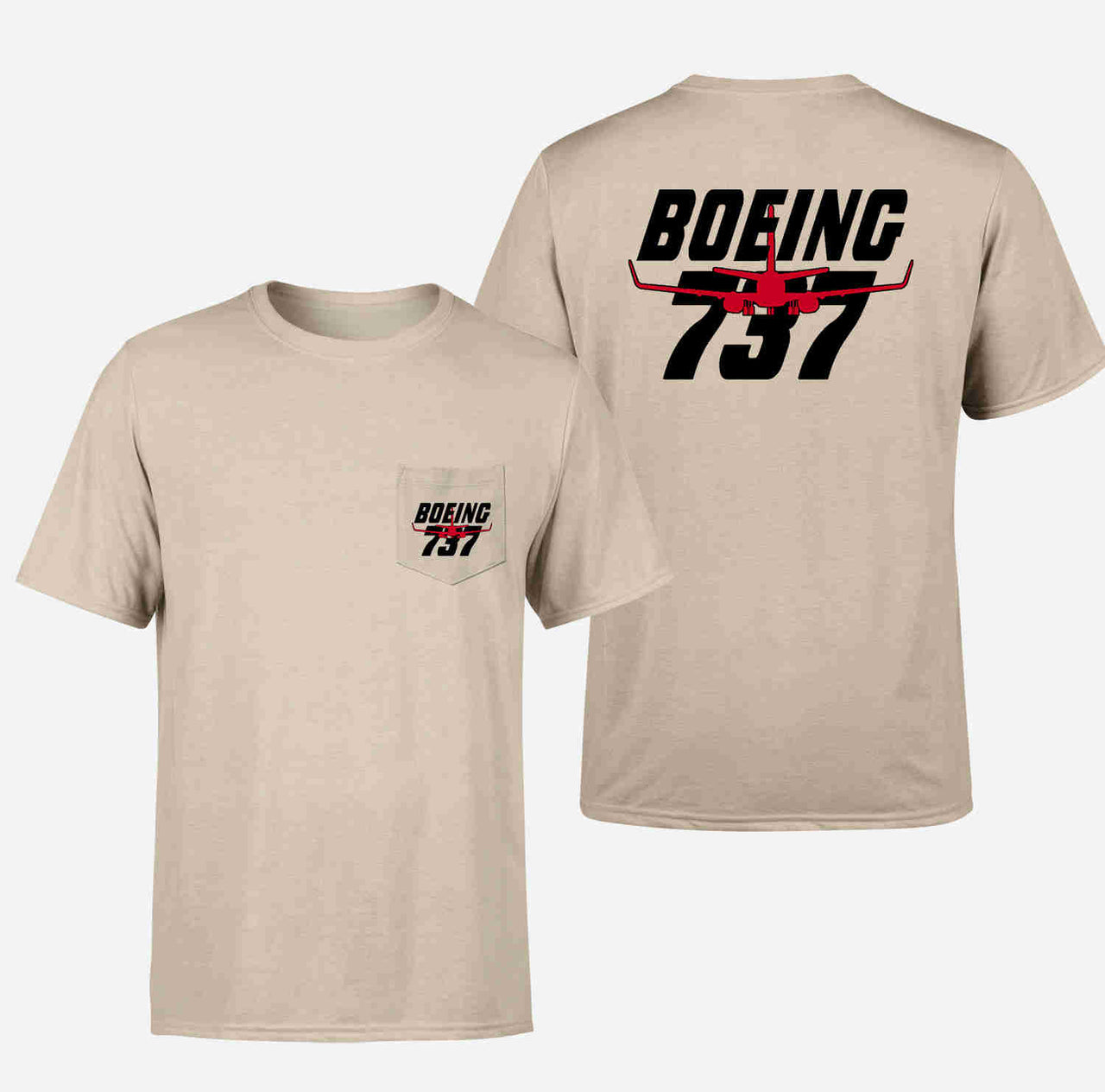 Amazing Boeing 737 Designed Pocket T-Shirts