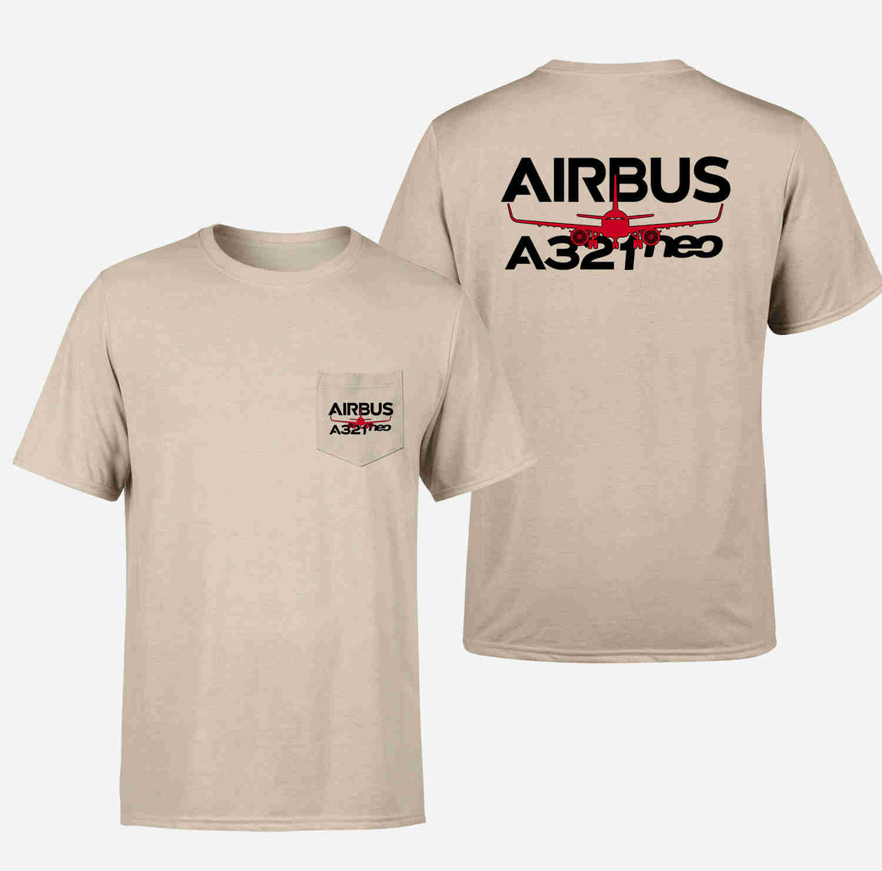 Amazing Airbus A321neo Designed Pocket T-Shirts