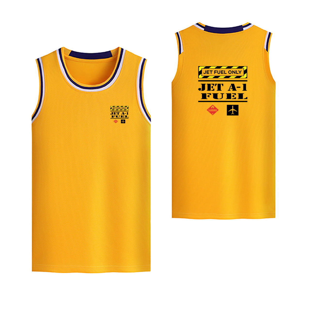 Jet Fuel Only Designed Basketball Style Sports Tank Tops