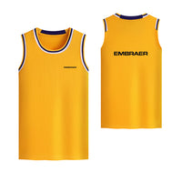 Thumbnail for Embraer & Text Designed Basketball Style Sports Tank Tops