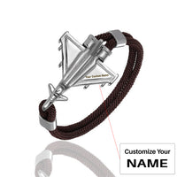 Thumbnail for Military Aircraft Designed Leather Rope Bracelets