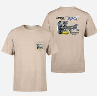 Thumbnail for Airbus A380 & GP7000 Engine Designed Pocket T-Shirts