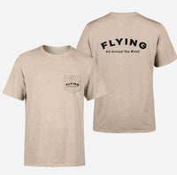 Thumbnail for Flying All Around The World Designed Pocket T-Shirts