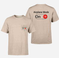 Thumbnail for Airplane Mode On Designed Pocket T-Shirts