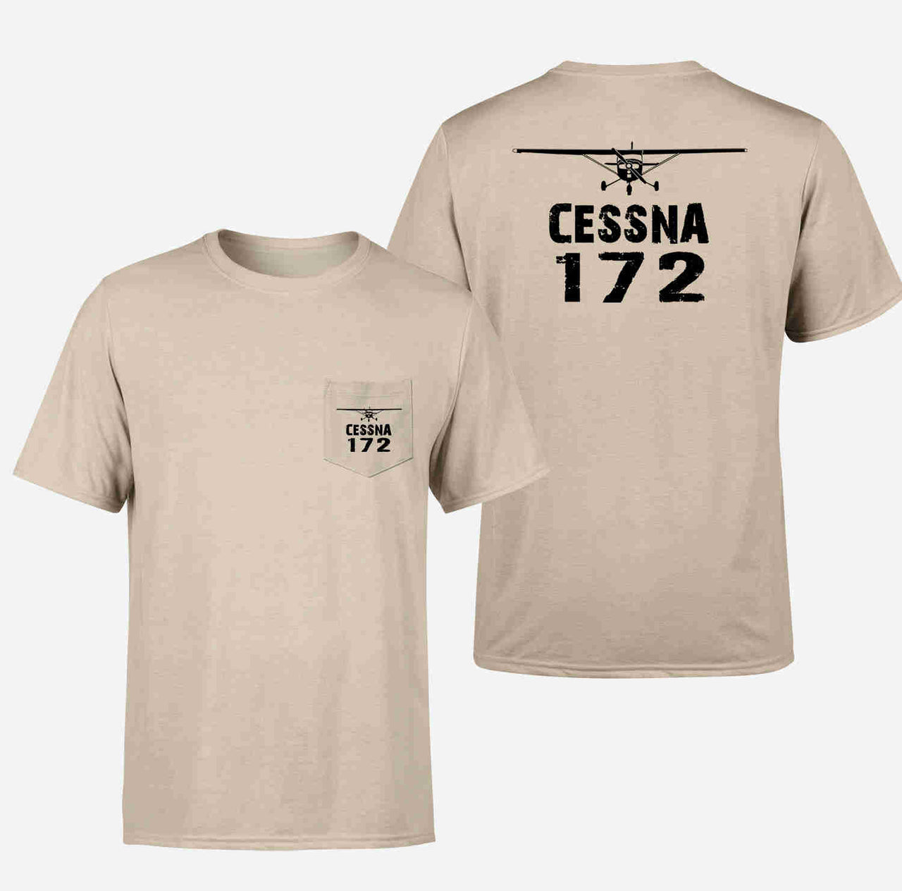 Cessna 172 & Plane Designed Pocket T-Shirts