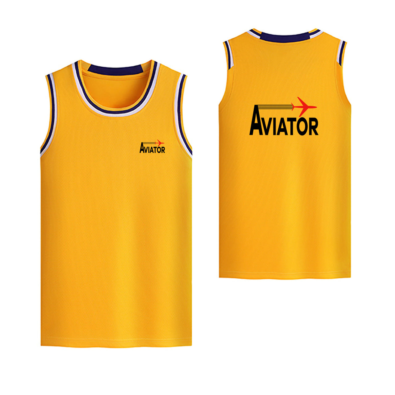 Aviator Designed Basketball Style Sports Tank Tops