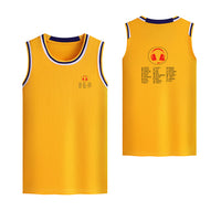 Thumbnail for Aviation Alphabet 3 Designed Basketball Style Sports Tank Tops