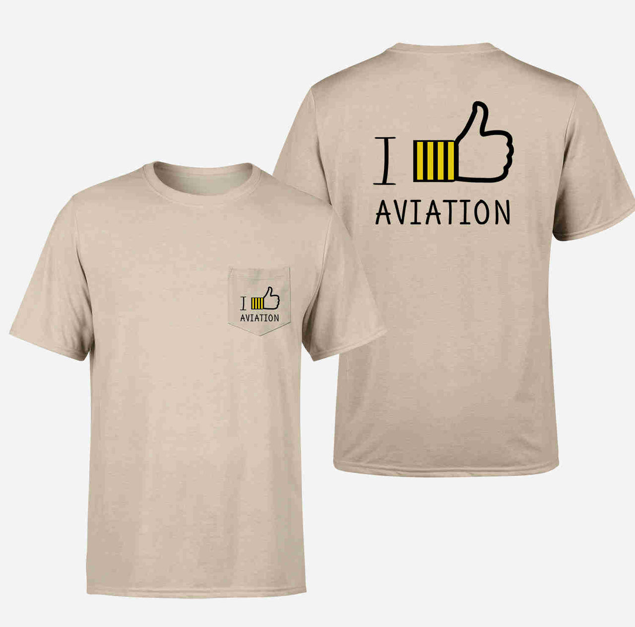 I Like Aviation Designed Pocket T-Shirts