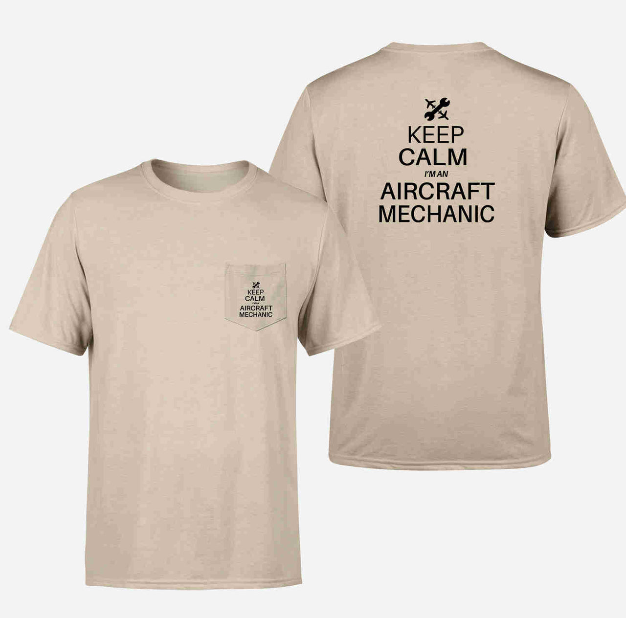 Aircraft Mechanic Designed Pocket T-Shirts