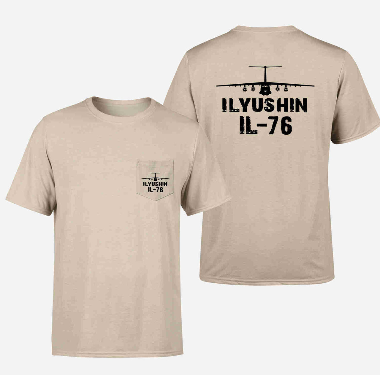 ILyushin IL-76 & Plane Designed Pocket T-Shirts