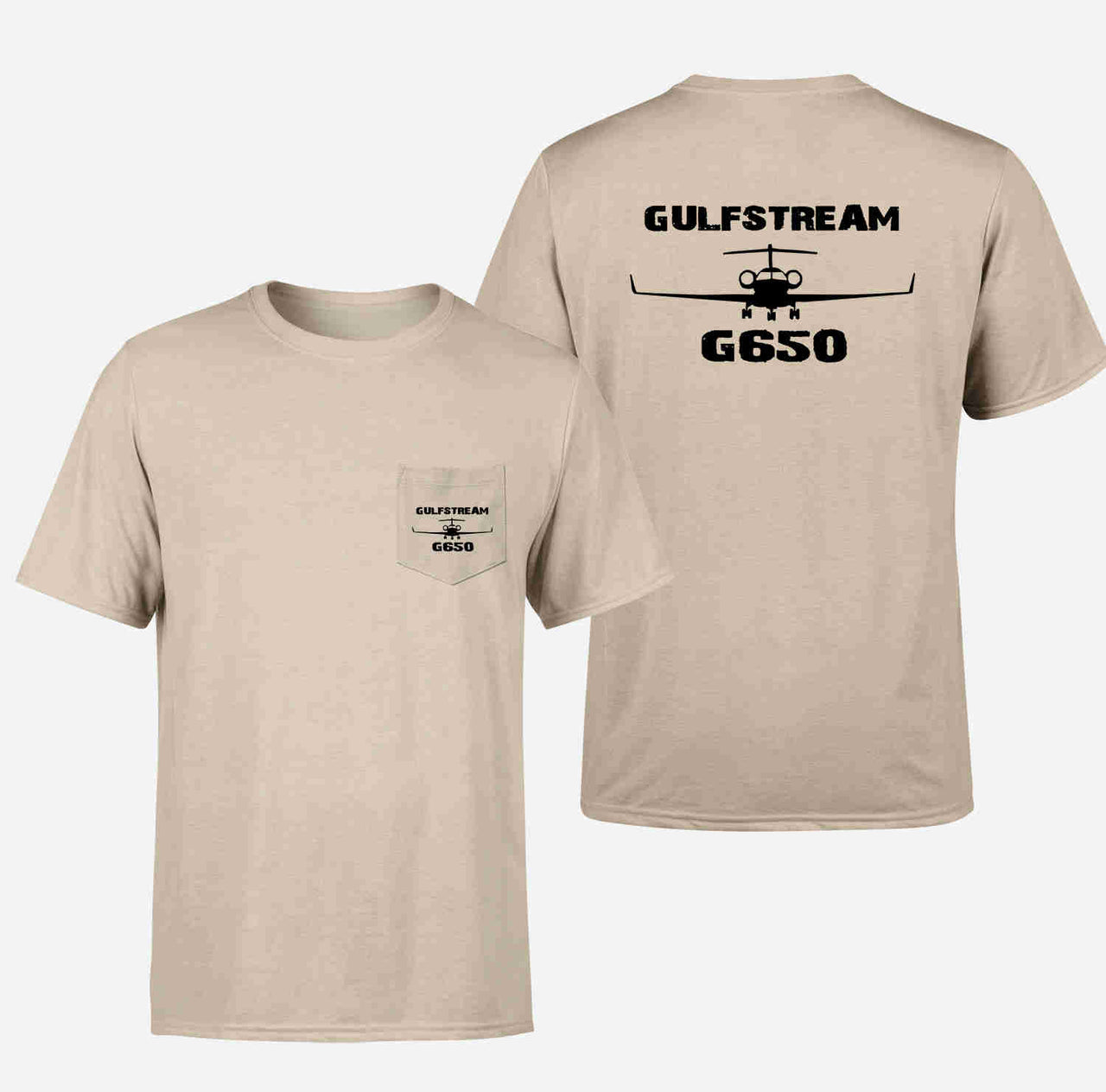 Gulfstream G650 & Plane Designed Pocket T-Shirts