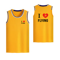 Thumbnail for I Love Flying Designed Basketball Style Sports Tank Tops