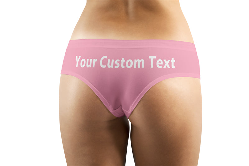 Custom Name (Pink) Designed Women Panties & Shorts