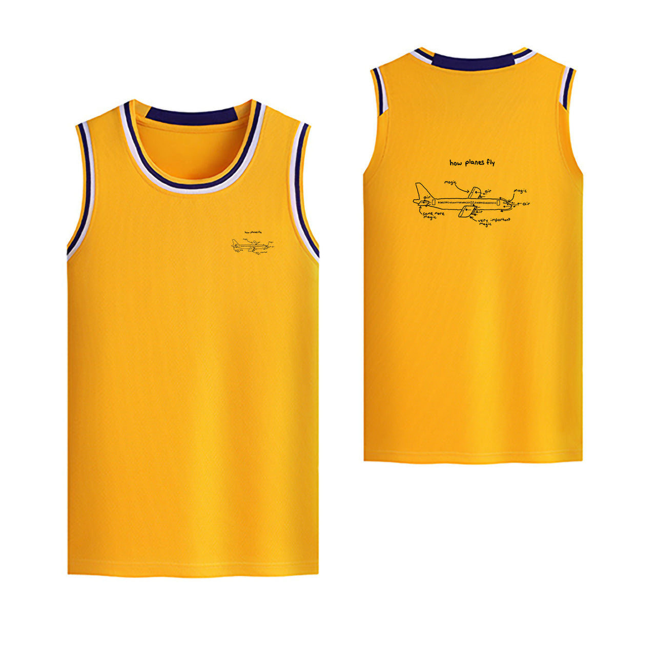 How Planes Fly Designed Basketball Style Sports Tank Tops