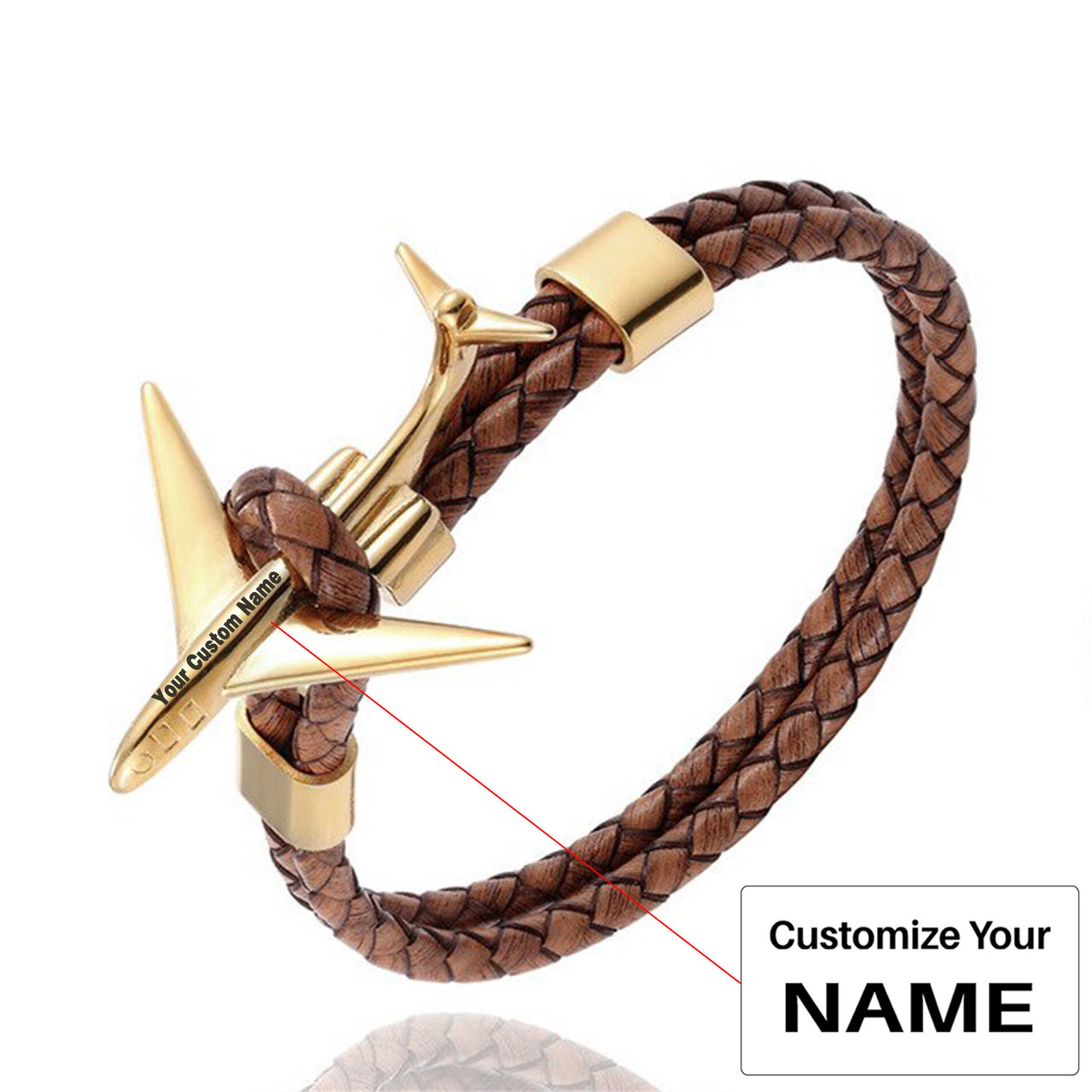 Super Cool Airplane Designed Leather Bracelets