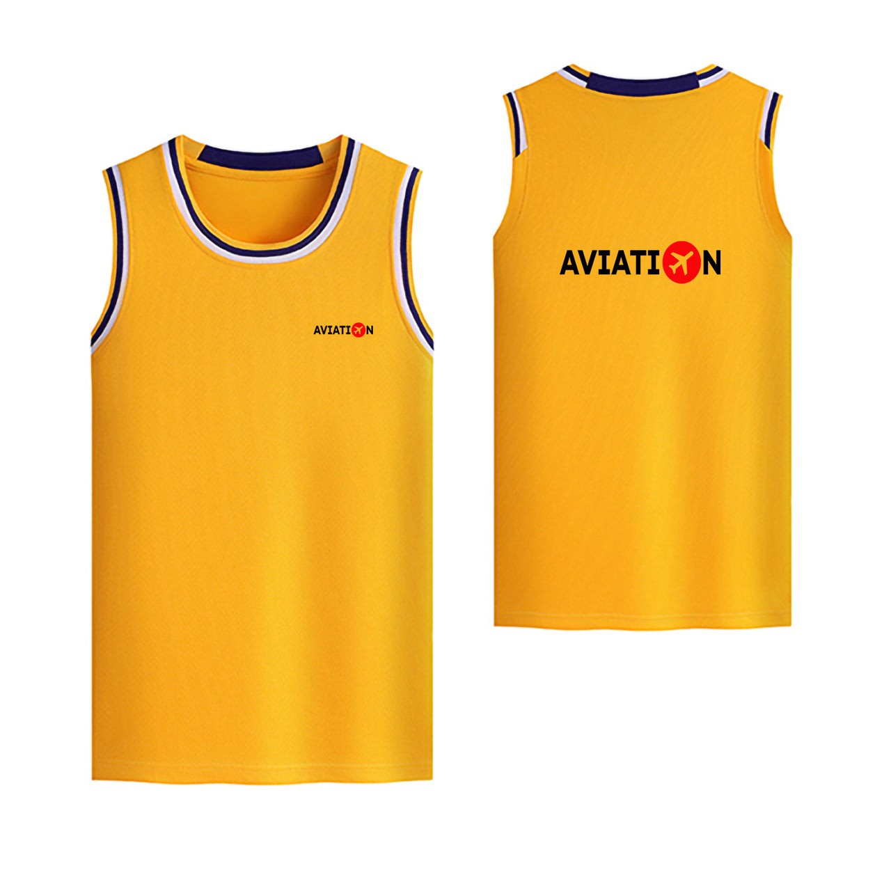 Aviation Designed Basketball Style Sports Tank Tops