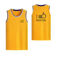 Thumbnail for I Like Aviation Designed Basketball Style Sports Tank Tops