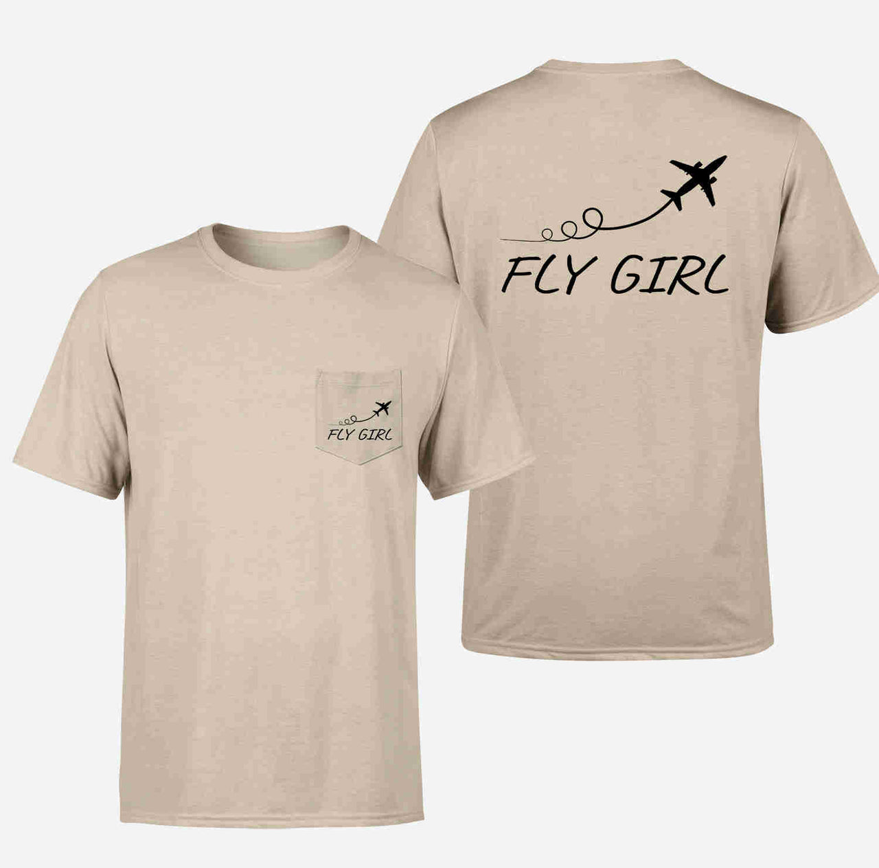 Just Fly It & Fly Girl Designed Pocket T-Shirts