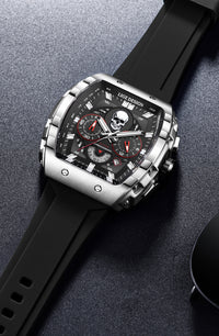 Thumbnail for Waterproof Quartz Skeleton Skull Dial Sports Watches Watch