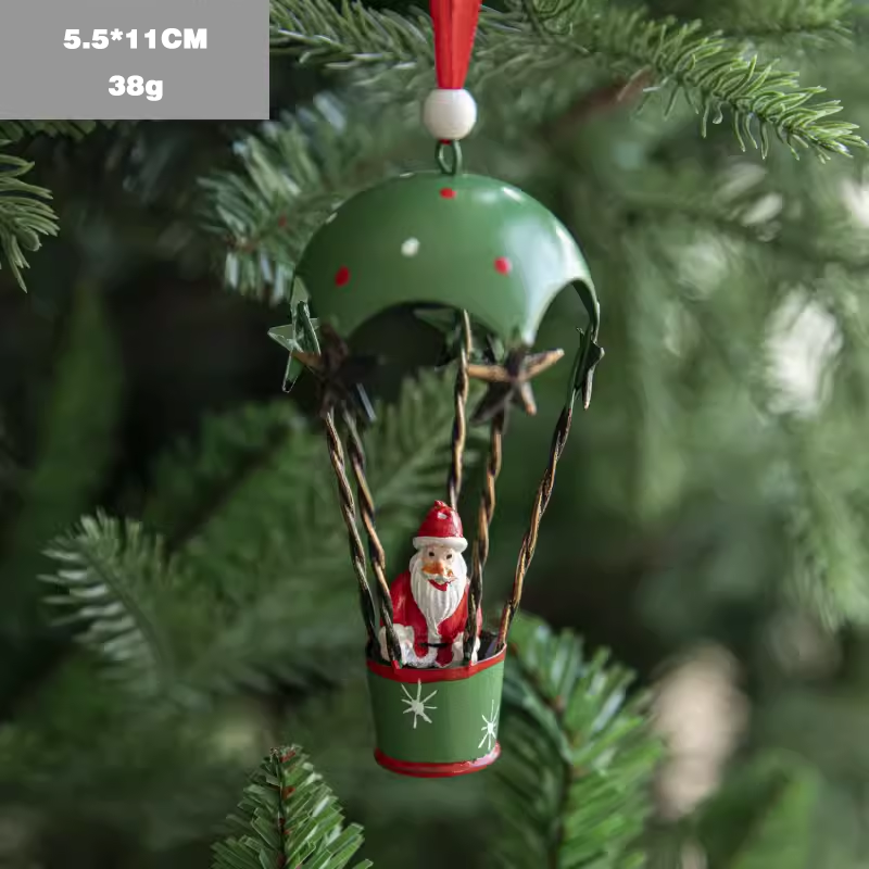 Hot Air Balloon Santa Claus Snowman&Reindeer Claus  for Christmas Tree (1) Didiseaon Ornaments