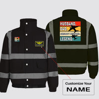 Thumbnail for Husband & Dad & Aircraft Mechanic & Legend Designed Reflective Winter Jackets