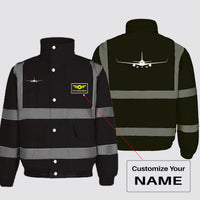 Thumbnail for Boeing 767 Silhouette Designed Reflective Winter Jackets