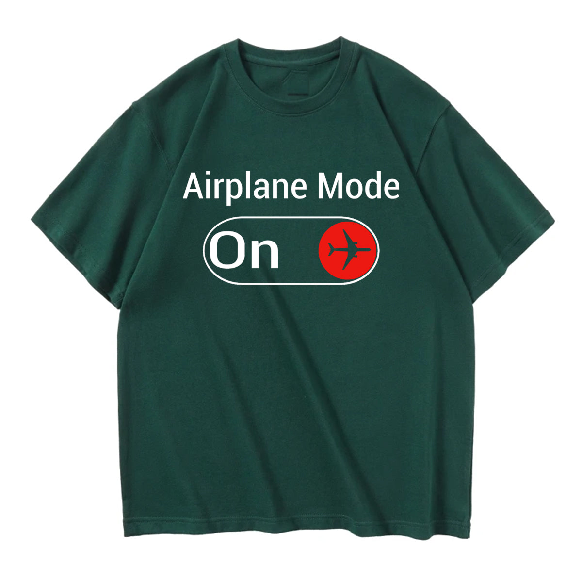 Airplane Mode On Designed Relax Fit T-Shirts