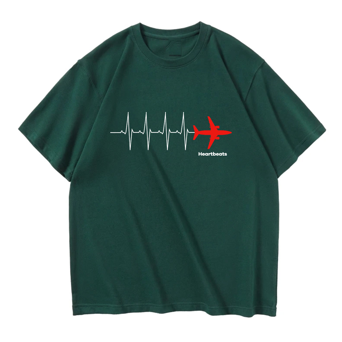 Aviation Heartbeats Designed Relax Fit T-Shirts