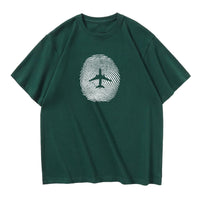 Thumbnail for Aviation Finger Print Designed Relax Fit T-Shirts