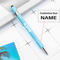 Thumbnail for A319 Flat Text Designed Ballpens Capacitive Screen Touch Pens