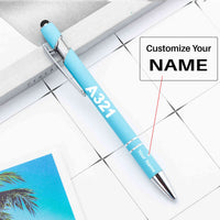 Thumbnail for A321 Flat Text Designed Ballpens Capacitive Screen Touch Pens