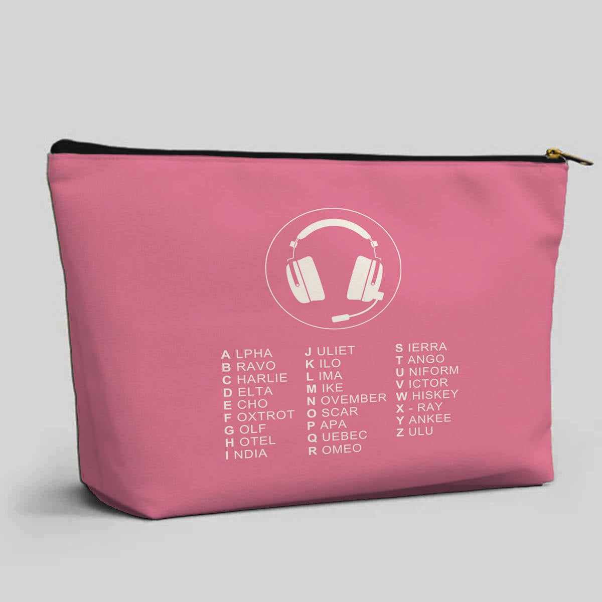 Aviation Alphabet 3 Designed Zipper Pouch