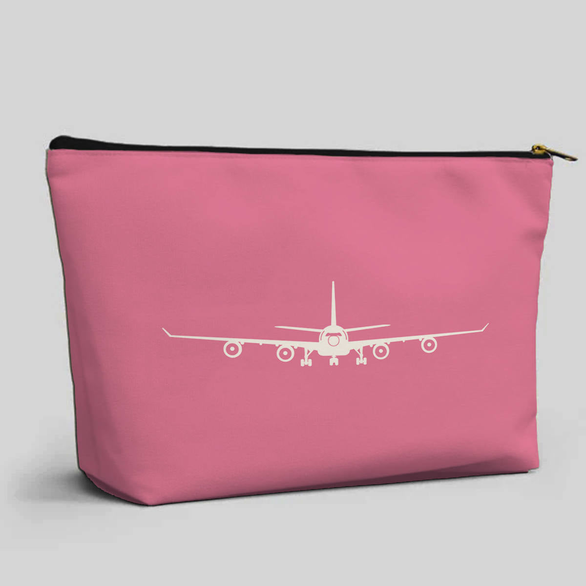 Airbus A340 Silhouette Designed Zipper Pouch