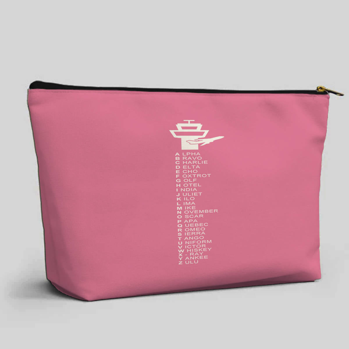 Aviation Alphabet Designed Zipper Pouch