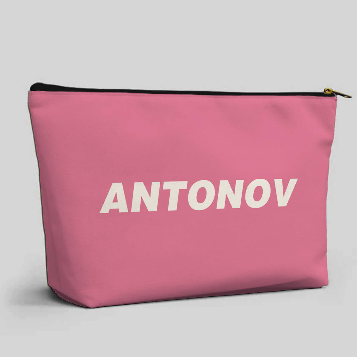 Antonov & Text Designed Zipper Pouch