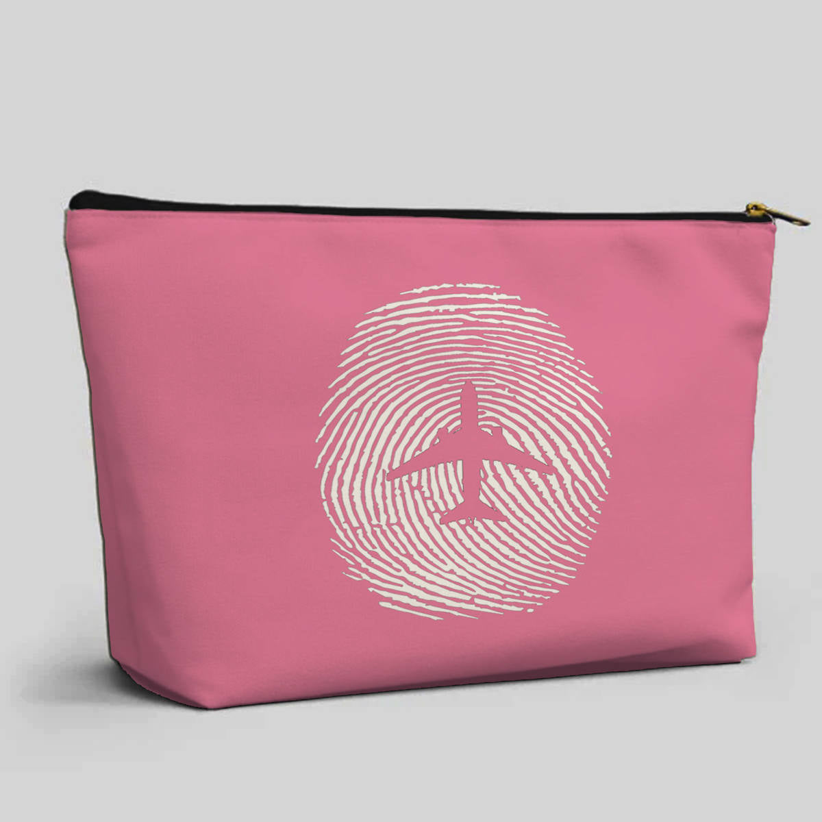 Aviation Finger Print Designed Zipper Pouch