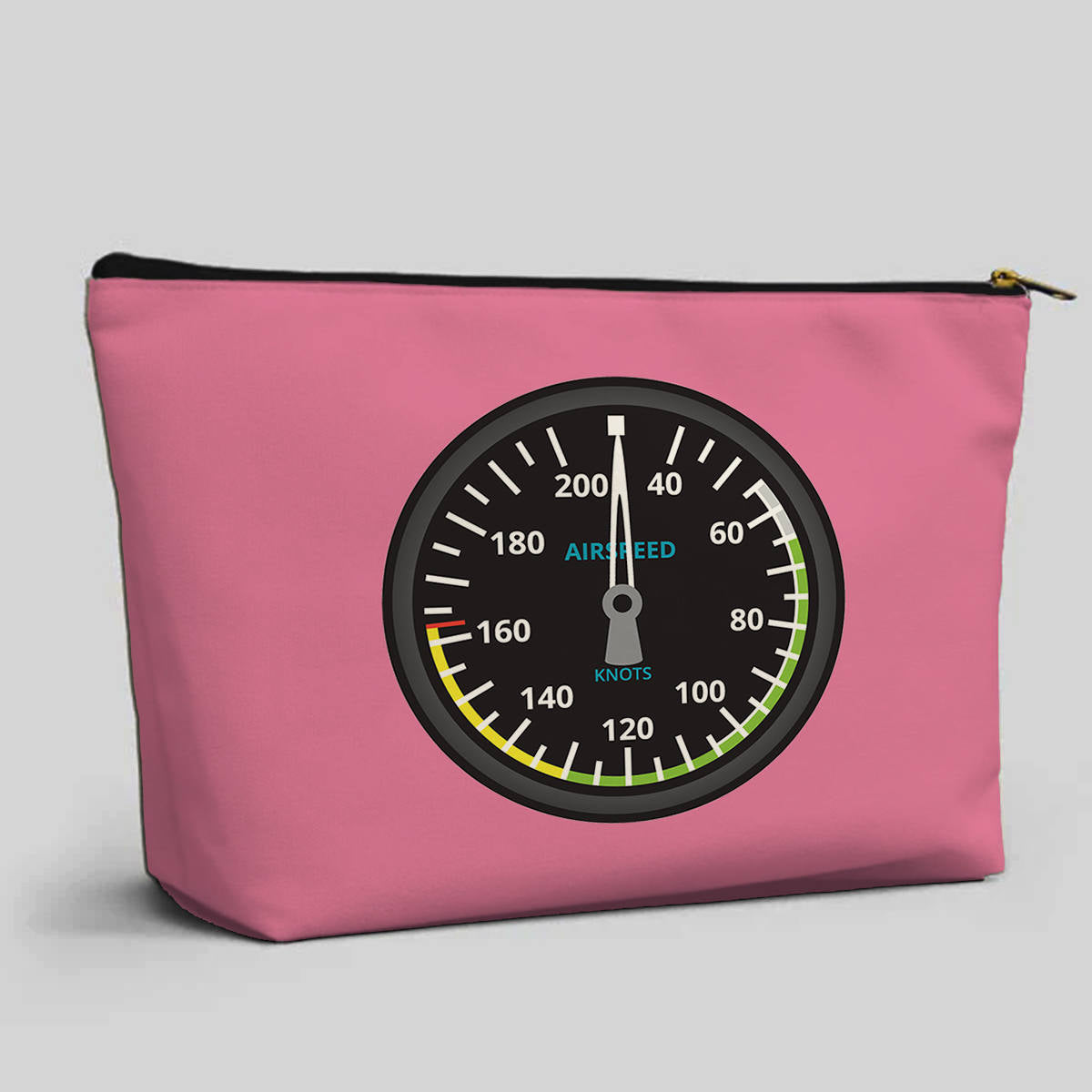Airplane Instruments (Airspeed) Designed Zipper Pouch
