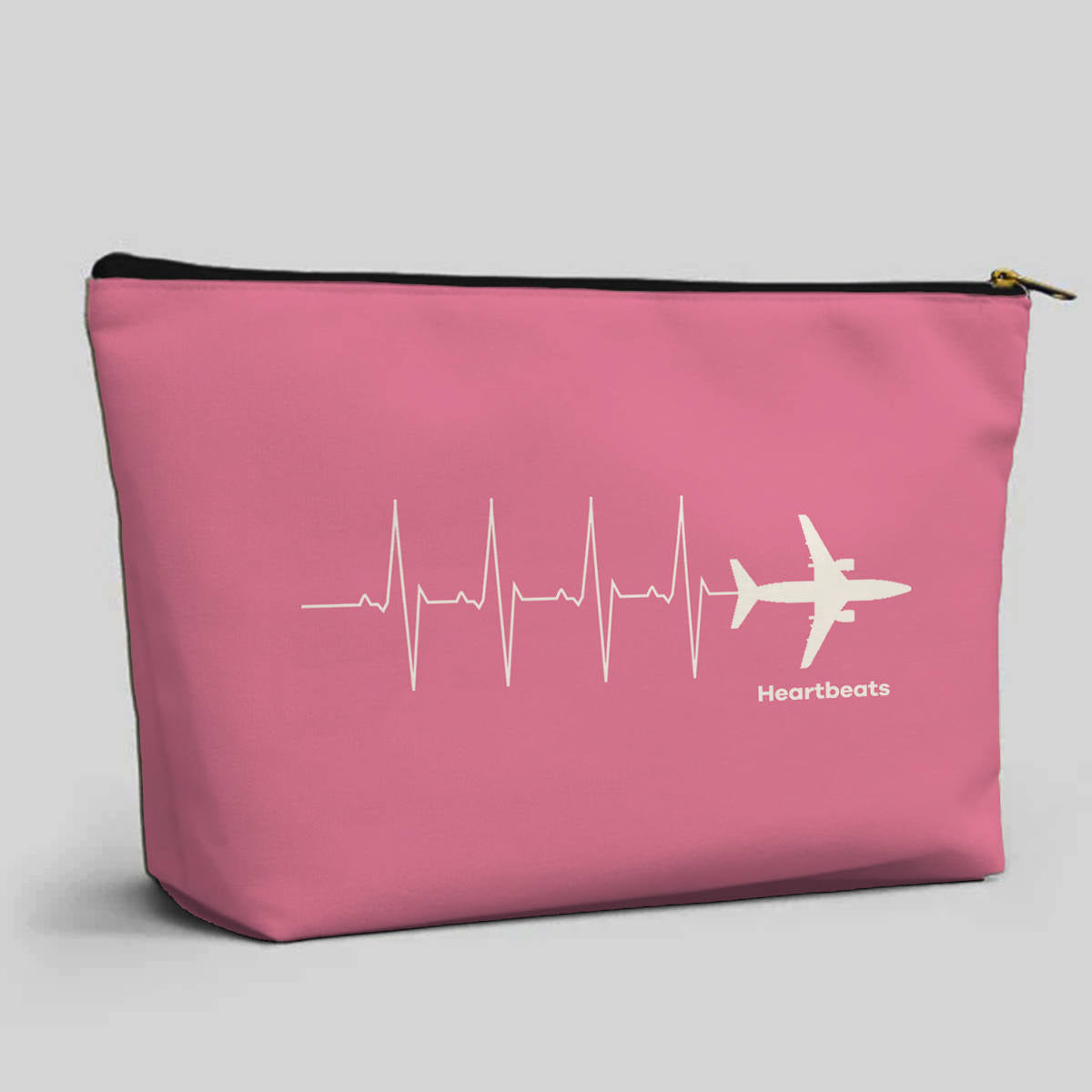 Aviation Heartbeats Designed Zipper Pouch