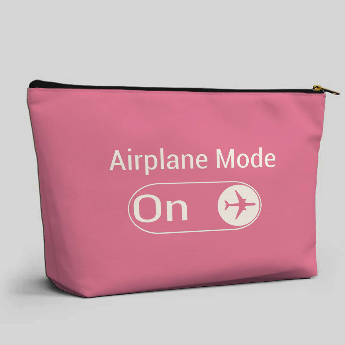 Airplane Mode On Designed Zipper Pouch