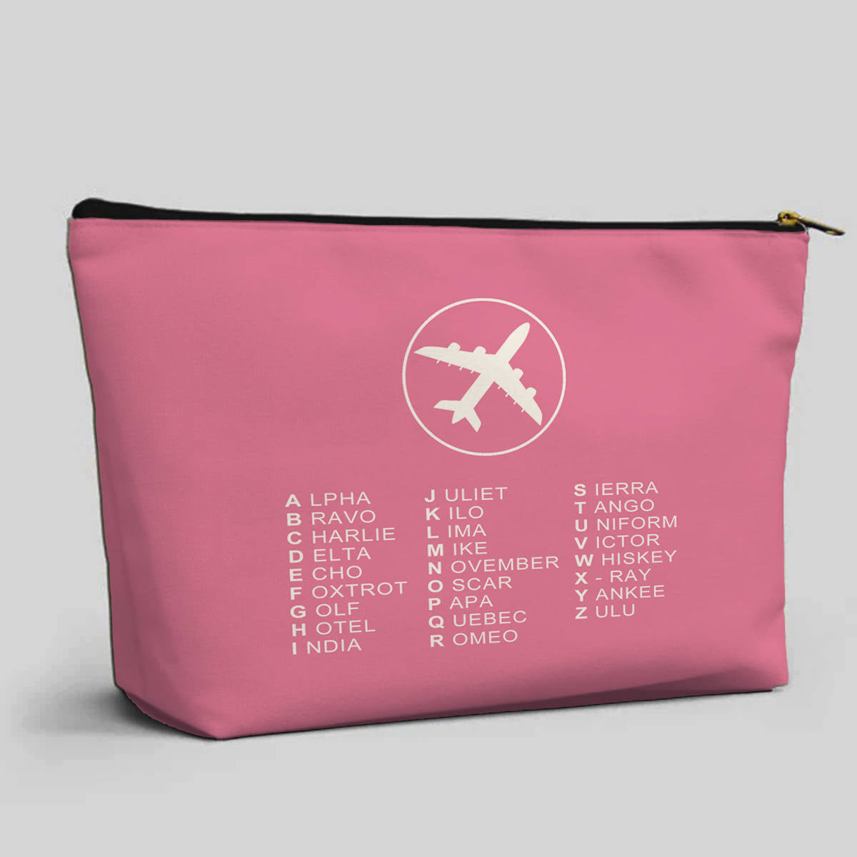 Aviation Alphabet 2 Designed Zipper Pouch