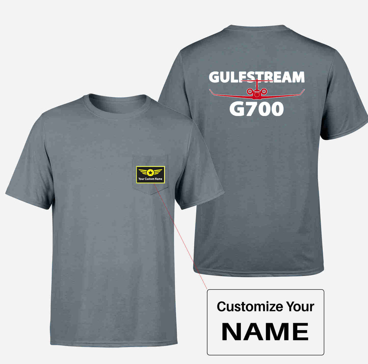 Amazing Gulfstream G700 Designed Pocket T-Shirts