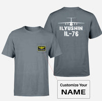 Thumbnail for ILyushin IL-76 & Plane Designed Pocket T-Shirts