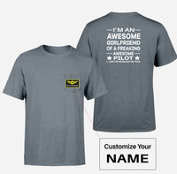 Thumbnail for I am an Awesome Girlfriend Designed Pocket T-Shirts