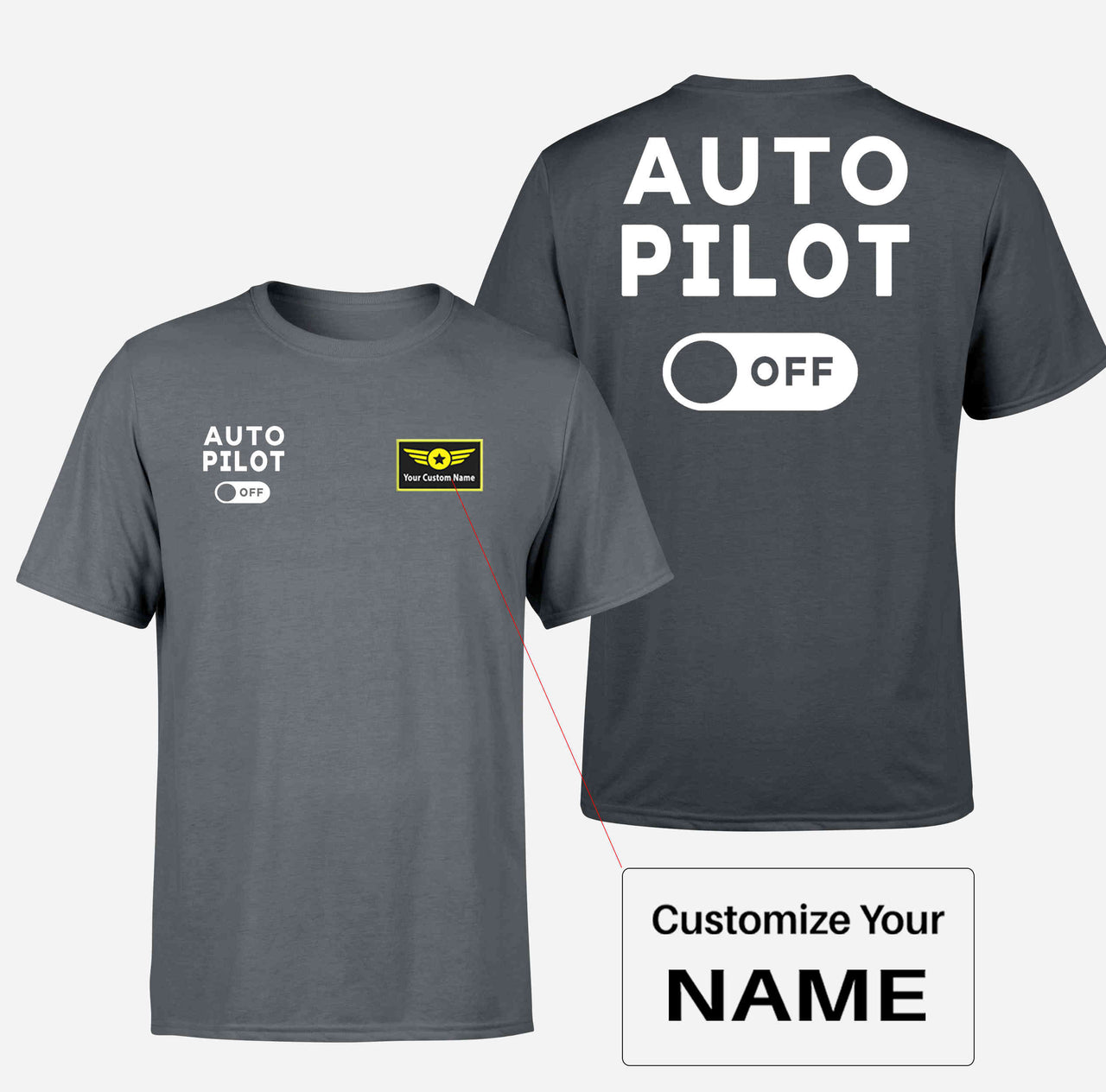 Auto Pilot Off Double-Side T-Shirts