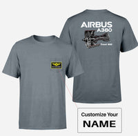 Thumbnail for Airbus A380 & Trent 900 Engine Designed Pocket T-Shirts