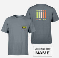 Thumbnail for Colourful Cabin Crew Designed Pocket T-Shirts