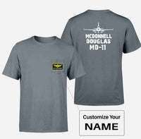 Thumbnail for McDonnell Douglas MD-11 & Plane Designed Pocket T-Shirts